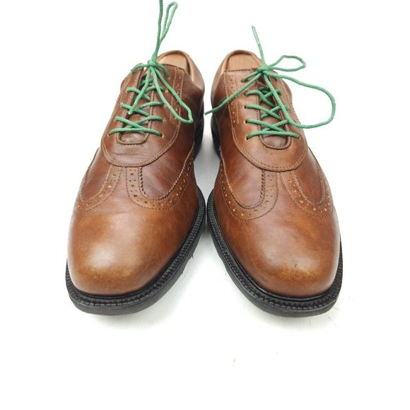 Footjoy FJ Icon 52252 Mens Brown Leather Wingtip Oxford Golf Shoes Sz 11 M main image 8